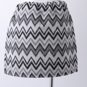 起毛ネイティブ柄台形スカート グレー