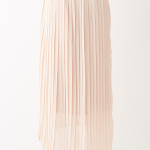 シフォン イレヘムロングプリーツスカート ピンク