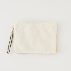 バイカラーファークラッチ ベージュ