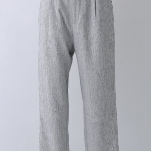 MIX織りテーパードパンツ 杢グレー