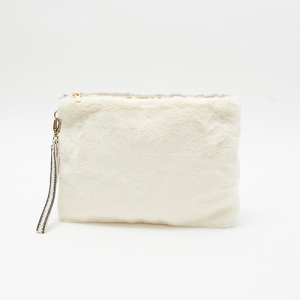 バイカラーファークラッチ ライトグレー