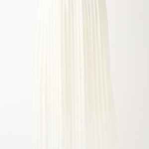 シフォン イレヘムロングプリーツスカート アイボリー